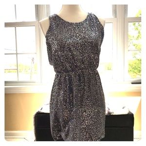 Express 2 layer sequin dress